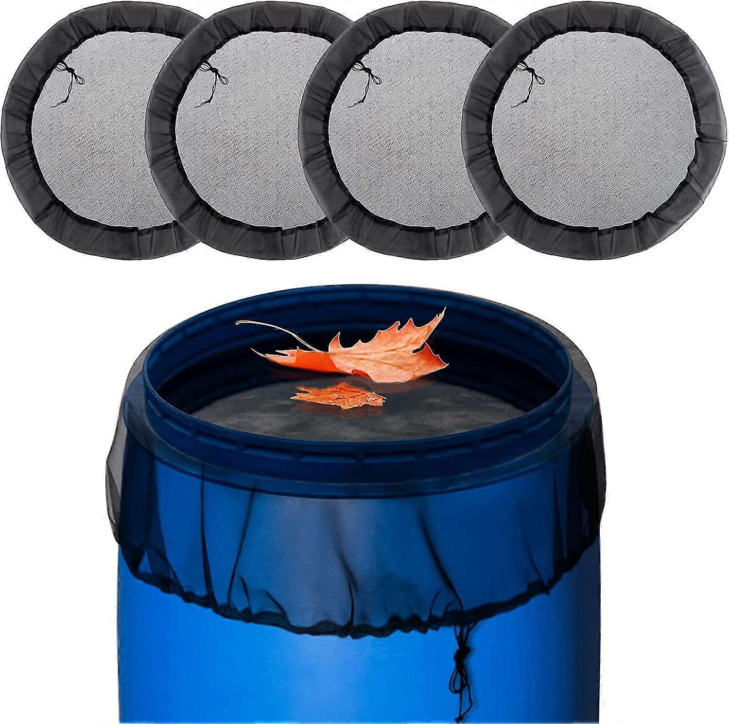 Mesh Cover For Rain Barrels - Rain Barrel Net Cover With Drawstring Rain Barrel Netting Screen For Preventing Fallen Leaves Debris And Small Objects I