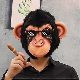 Máscara De Chimpancé De Látex Realista Para Adultos – Talla única, Transparente Y Cómoda, Ideal Para Halloween, Cosplay, Carnaval Y Fiestas De Animales