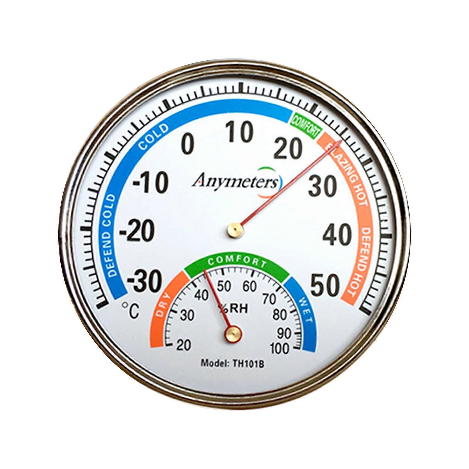 Round Weather Temperature Humidity Meter Gauge Monitor Hygrometer/Thermometer