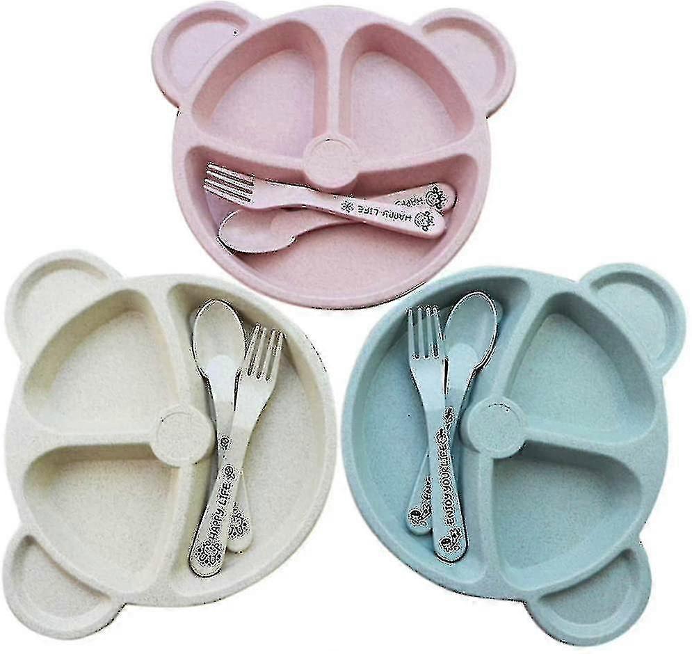 3-piece Children's Tableware Set, Children's Plate Divided Set