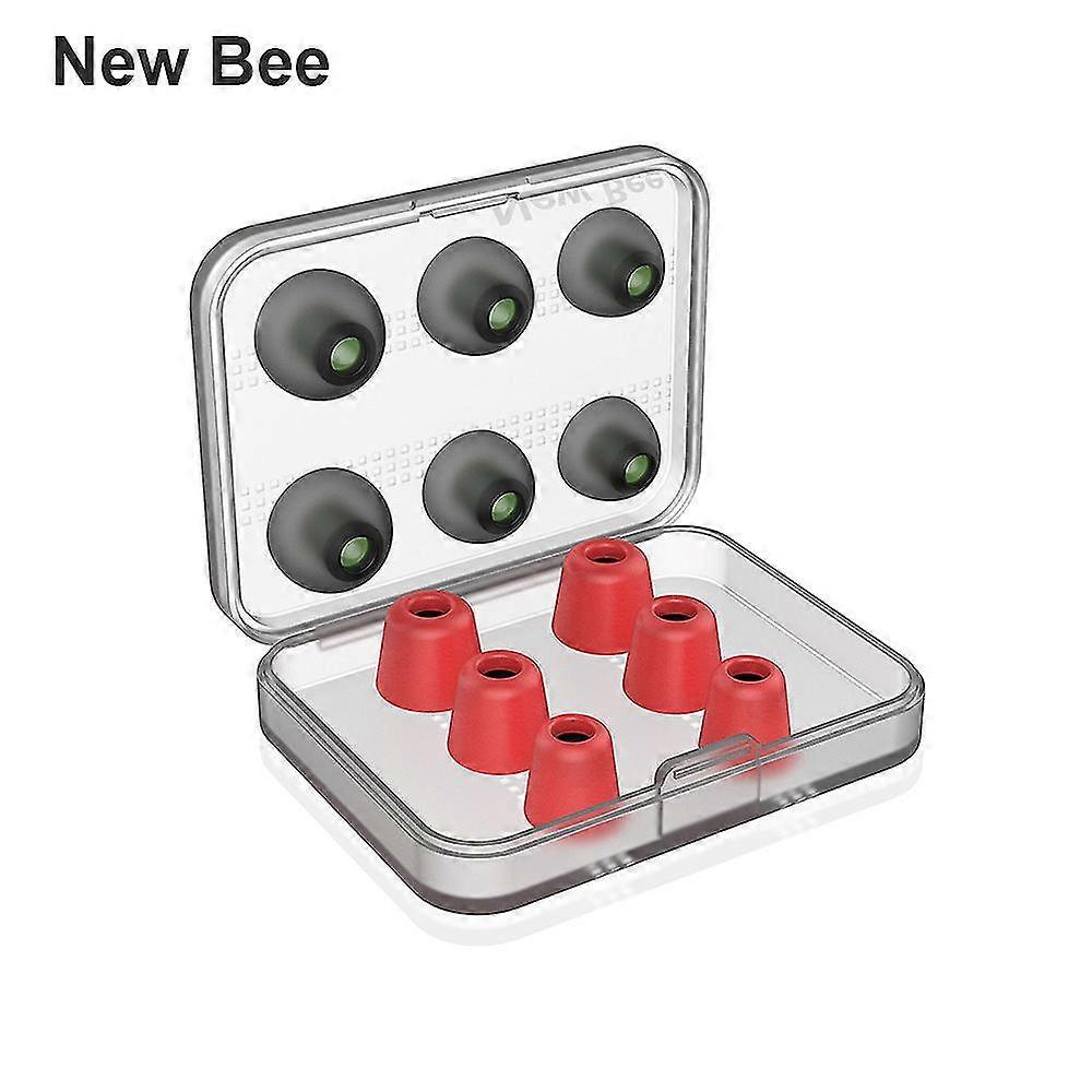 Silicone Earphone Sleeve Slow Rebound Memory Sponge Earplug With Storage Box In-ear Noise Reduction Earcap