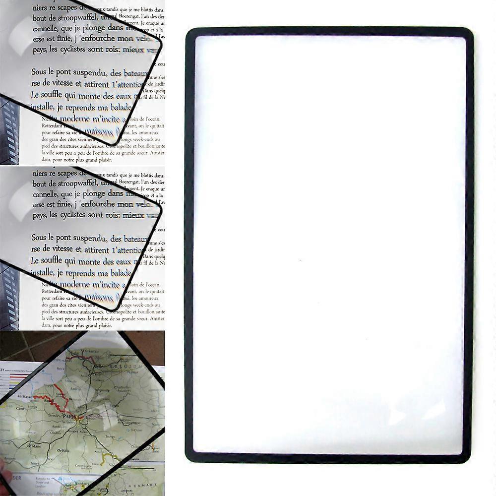 Full Page Book Reading Aid Lens 3X Glass Large Magnifying Magnifier Sheets