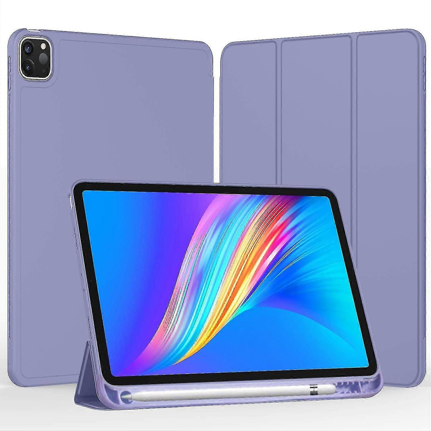 Ipad Pro 11 Inch Case With Pencil Holder 3rd Generation 2021/ 2nd Gen 2020/ 1st Gen 2018 Shockproof Smart Shell With Stand, Soft Tpu Full Body Protect