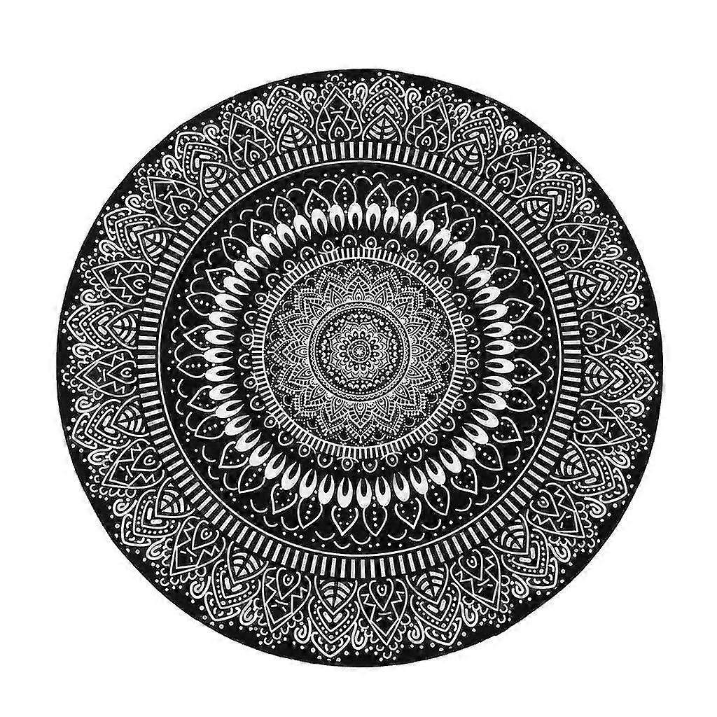 Mandala Flower Round Carpet Room Rugs Non-slip 40cm in diameter