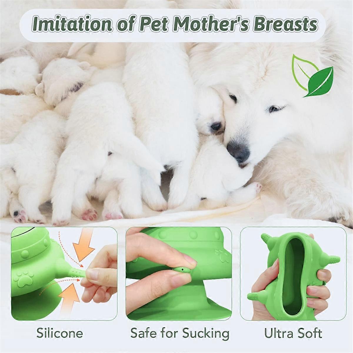 Puppy Feeder for Multiple Puppies 4 Nipple Puppy Feeder Silicone Puppy Nursing Station Nursing Bottle