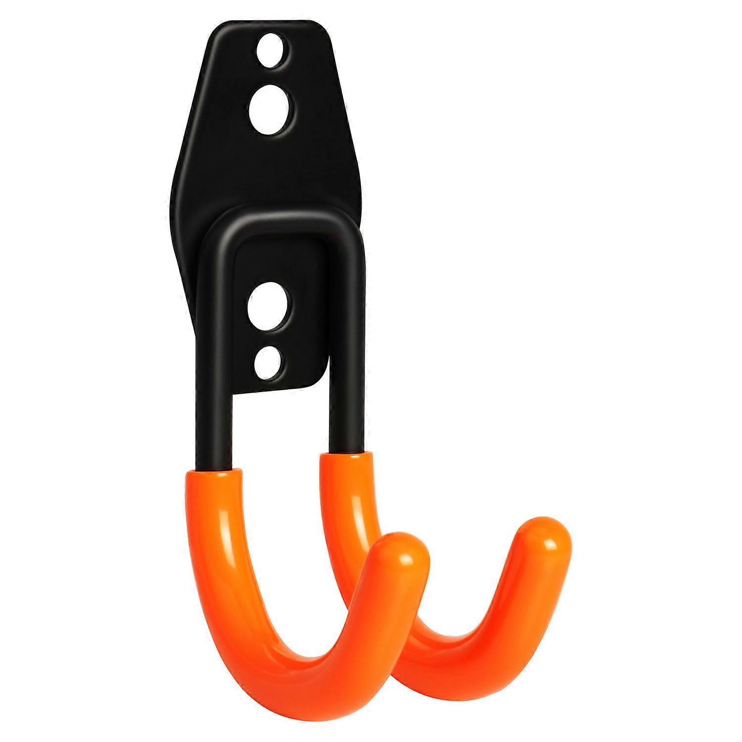 6pcs Steel Garage Storage Hook Double Hook Garage Storage Utility Non-Slip Rubber Tool Hooks for Loo