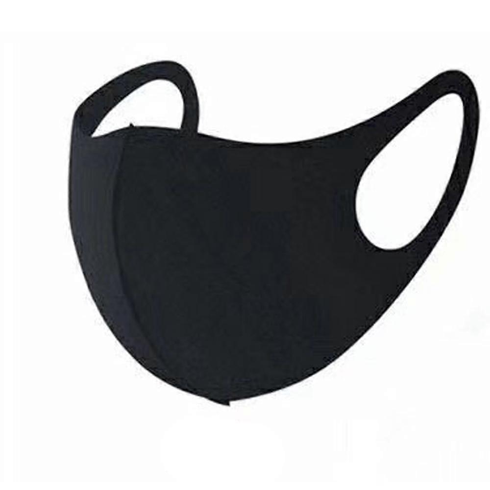 Black neutral single layer reusable and washable polyester mask