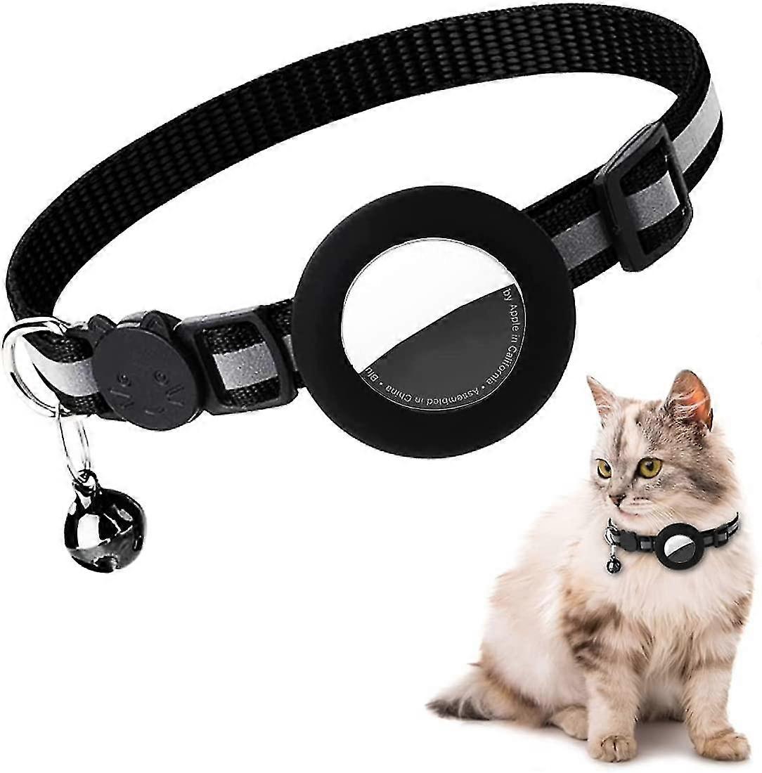 Airtag Cat Collar, Reflective With Bell Silicone Waterproof