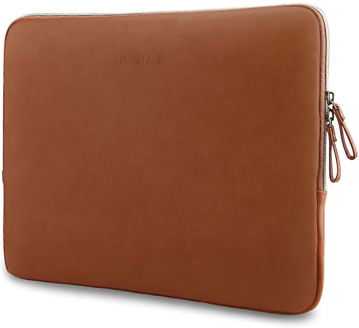 Capa para laptop Brown16 compatível com MacBook Pro 16 polegadas 2021 2022 M1 Pro/M1 Max A2485/2019-2020 A2141/Pro 15 A1398, Notebook de 15-15,6 polegadas, PU Leath