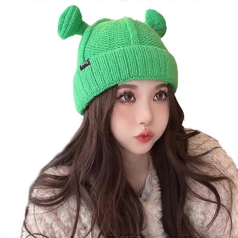 Pullover hat women's funny small tentacles knitted hat warm face small cold hat