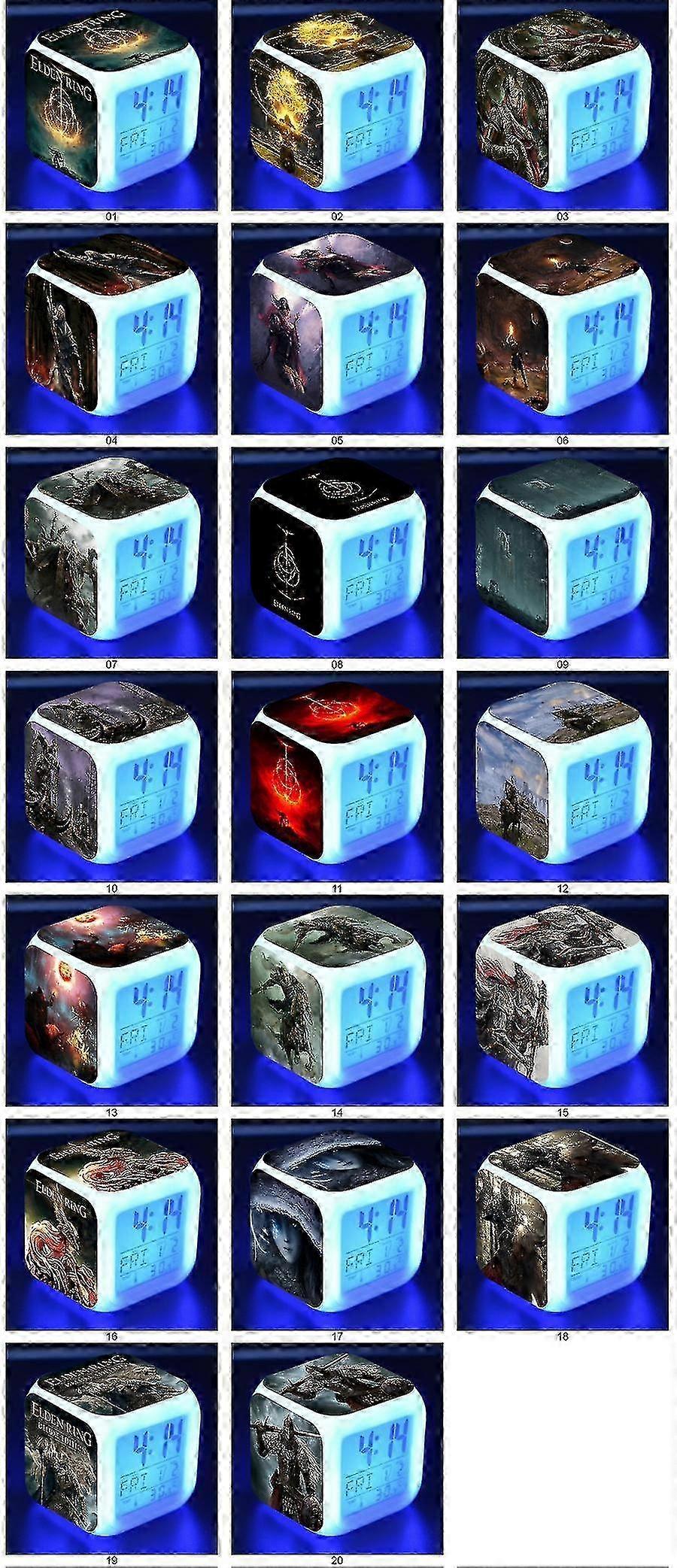 Qian Ancient Ring, Elder Ring, Eldon Ring Led Luminous Alarm Clock-style 5