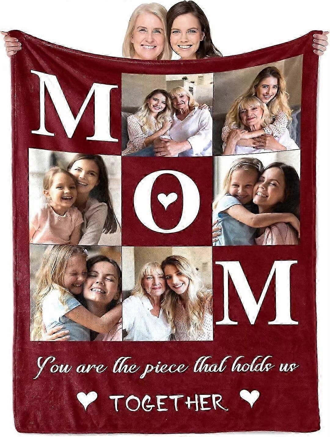 t940 Blanket Custom Gifts for Mom Blanket Custom Blankets with Photos Best Mom Ever Personalized Picture Blanket Customized Blankets  Blanket bn940