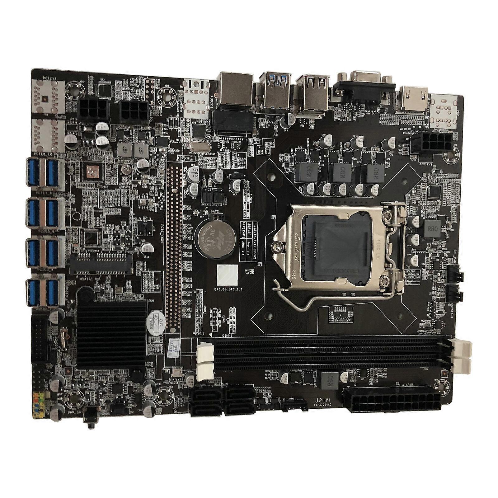 B250C BTC Miner Motherboard 8 Graph Card DDR3 Memória Interface VGA integrada