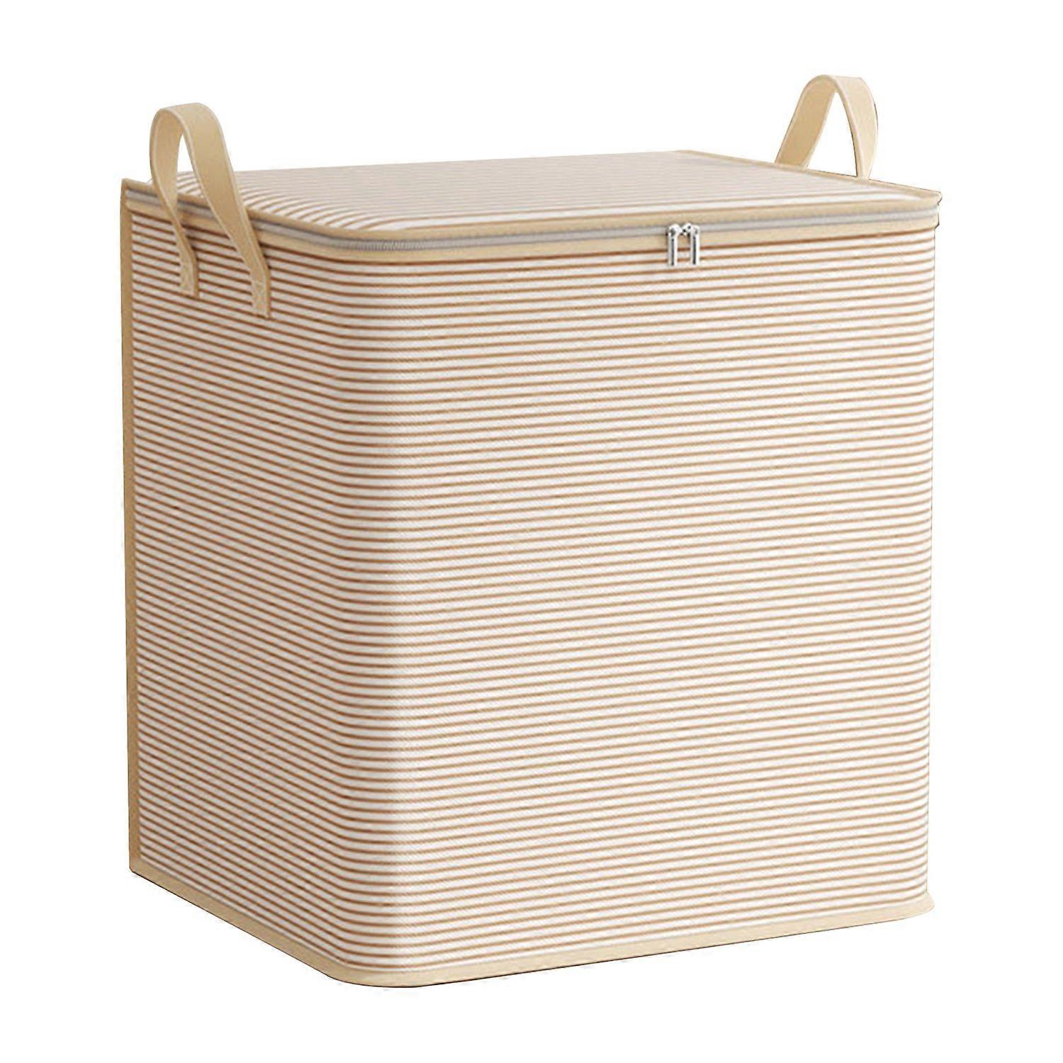 Wardrobe Storage Bag Foldable Zipper Closure with Handle Clothes Storage Basket Closet Organizer