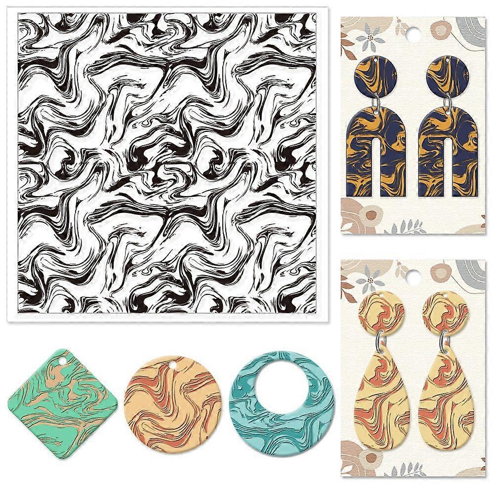 Silicone Clay Texture Mat Clay Modeling Pattern Pad Wave 140x140x3mm