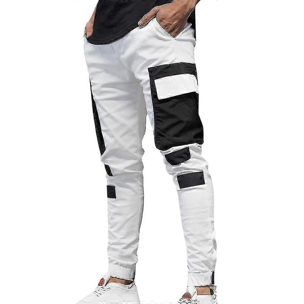 Män Combat Cargo Byxor Multi-pockets Work Slim Fit Joggers Byxor Jogging Tracksuit Bottoms
