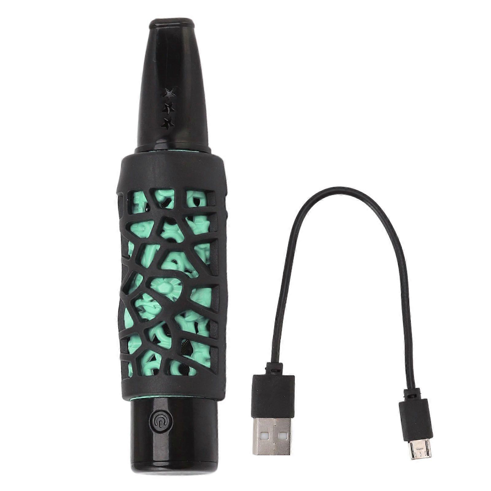 Multifunctional Cigarette Holder Ashless Rechargeable Cigarette Luminous Cigarette Ashtray Holder with Ignition Function Green