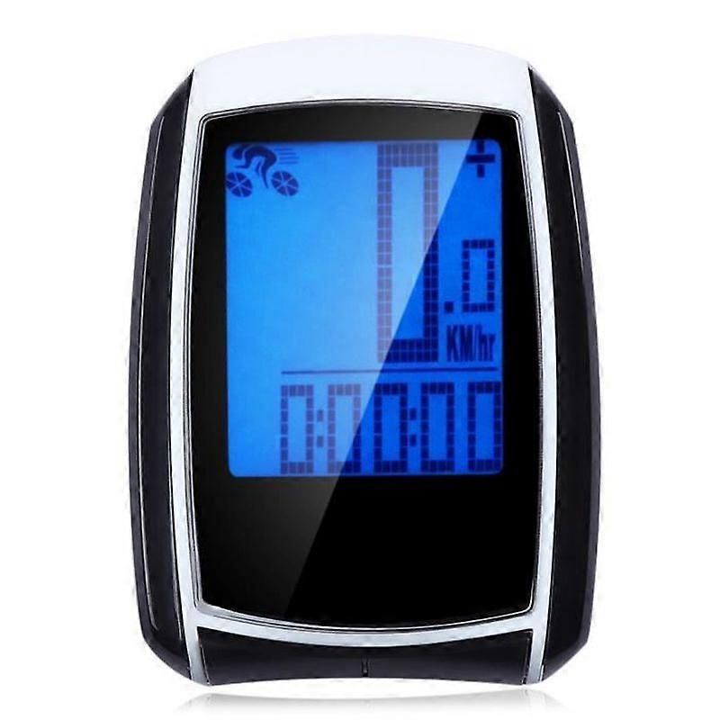 Water Resistant Wireless Bike Computer with LCD Backlight Auto Wake Up Speedometer