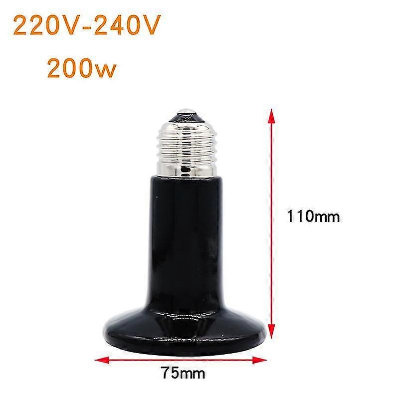 2Pcs Pet Reptile Far Infrared Ceramic Heating Lamp Heat Emitter Light Bulb200w 220v