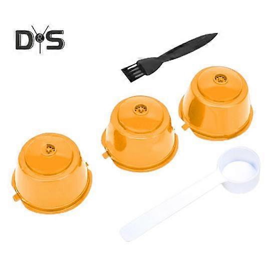 Reusable 5Pcs/Set Coffee Capsule Cups Refillable with Spoon Brush Heat resistant Food Grade Coffee Filters Kitchen Supplies