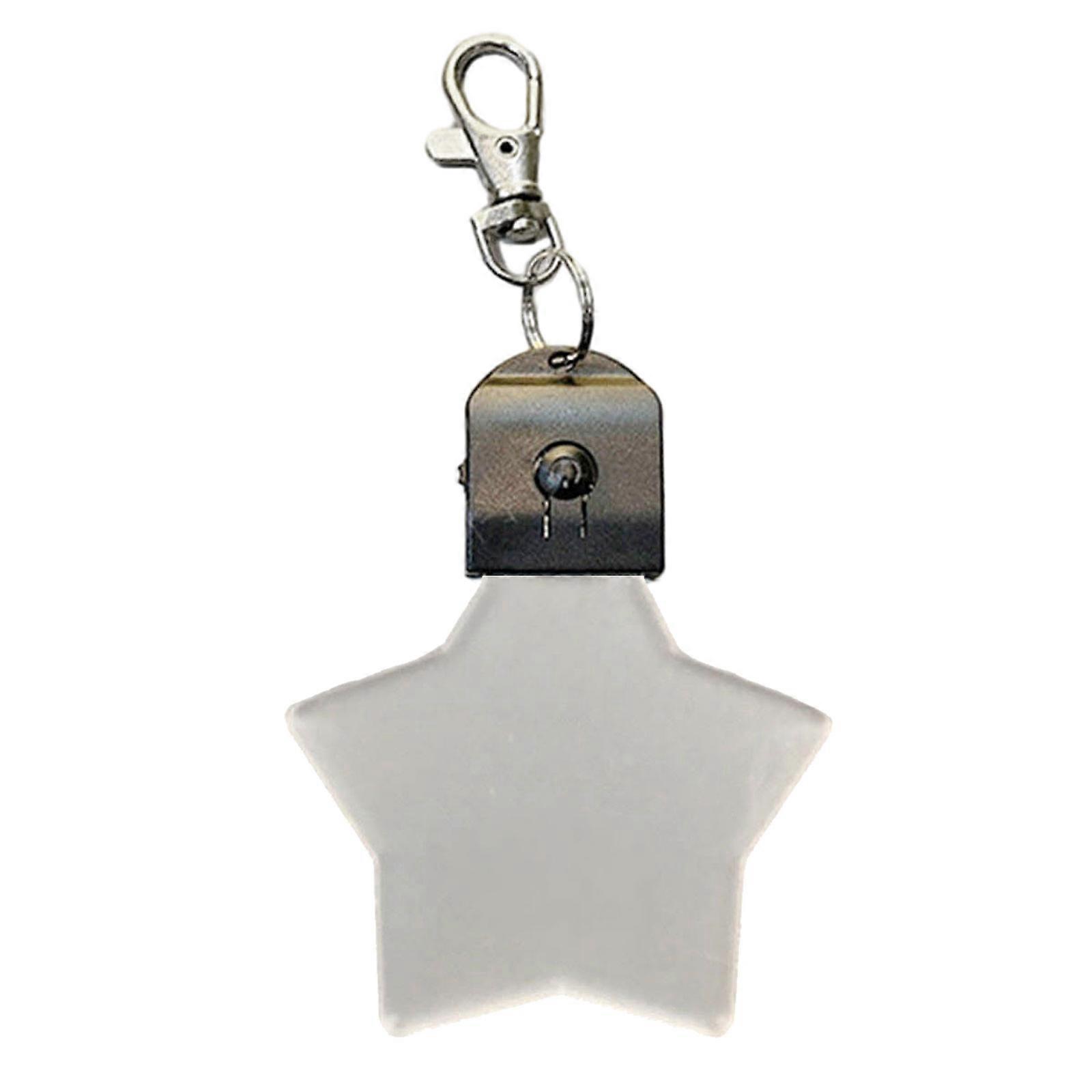Mini Portable Flashlight Keychain Light Battery/USB Rechargeable Acrylic LED Keychains Luminous Pendant for Purse Bag