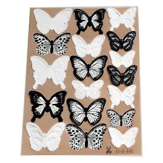 18Pcs/Set Exquisite 3D Wall Stickers Shiny Effect Ornamental Metal Texture Mini Beautiful Butterfly Wall Art Decals DIY Craft Supplies