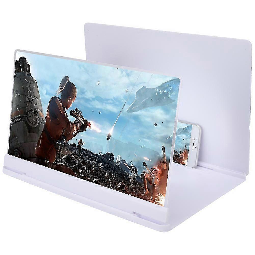 18x Mobile Phone Screen Magnifixer Amplifier 14in Anti Radiation Zoom Prevent Reflective(white)