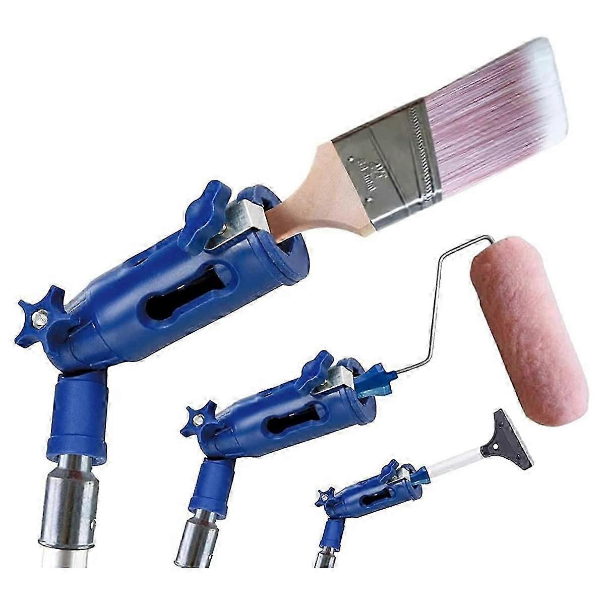 Rallonge de pinceau multi-angle adaptée aux poteaux filetés et verrouillables Outil de serrage d'extension de rouleau de peinture adapté aux hauts plafonds
