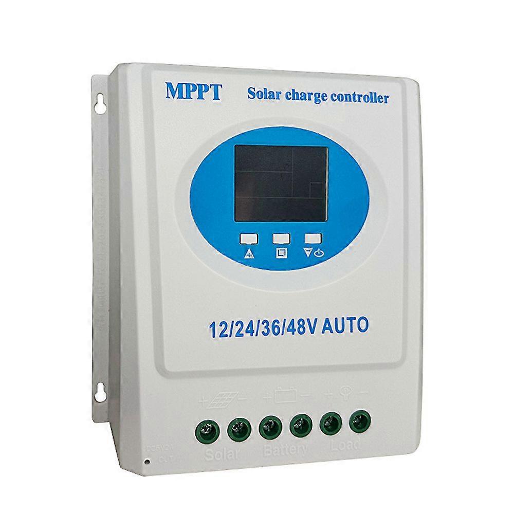 120A MPPT Solar Charge Controller 12V 24V 36V 48V Automatic Adaptation Charge Controller with Blacklight LCD Display Intelligent Regulator for Lead-Ac