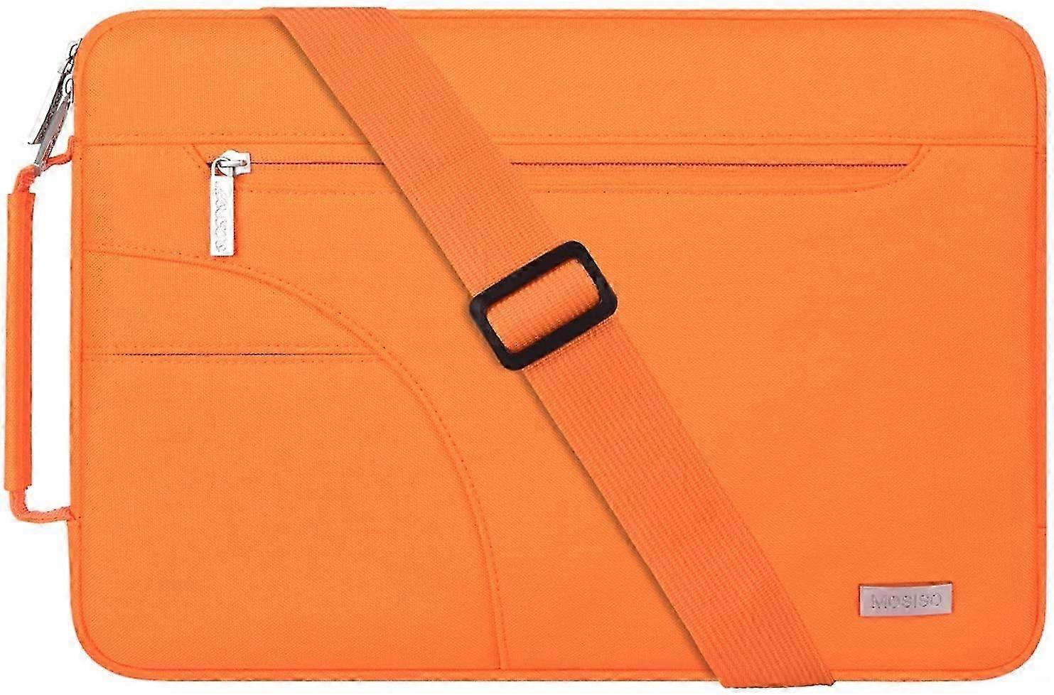 Bolsa de ombro laranja para laptop compatível com MacBook Pro/Air de 13 polegadas, notebook de 13-13,3 polegadas, compatível com MacBook Pro de 14 polegadas 2021, poliéster