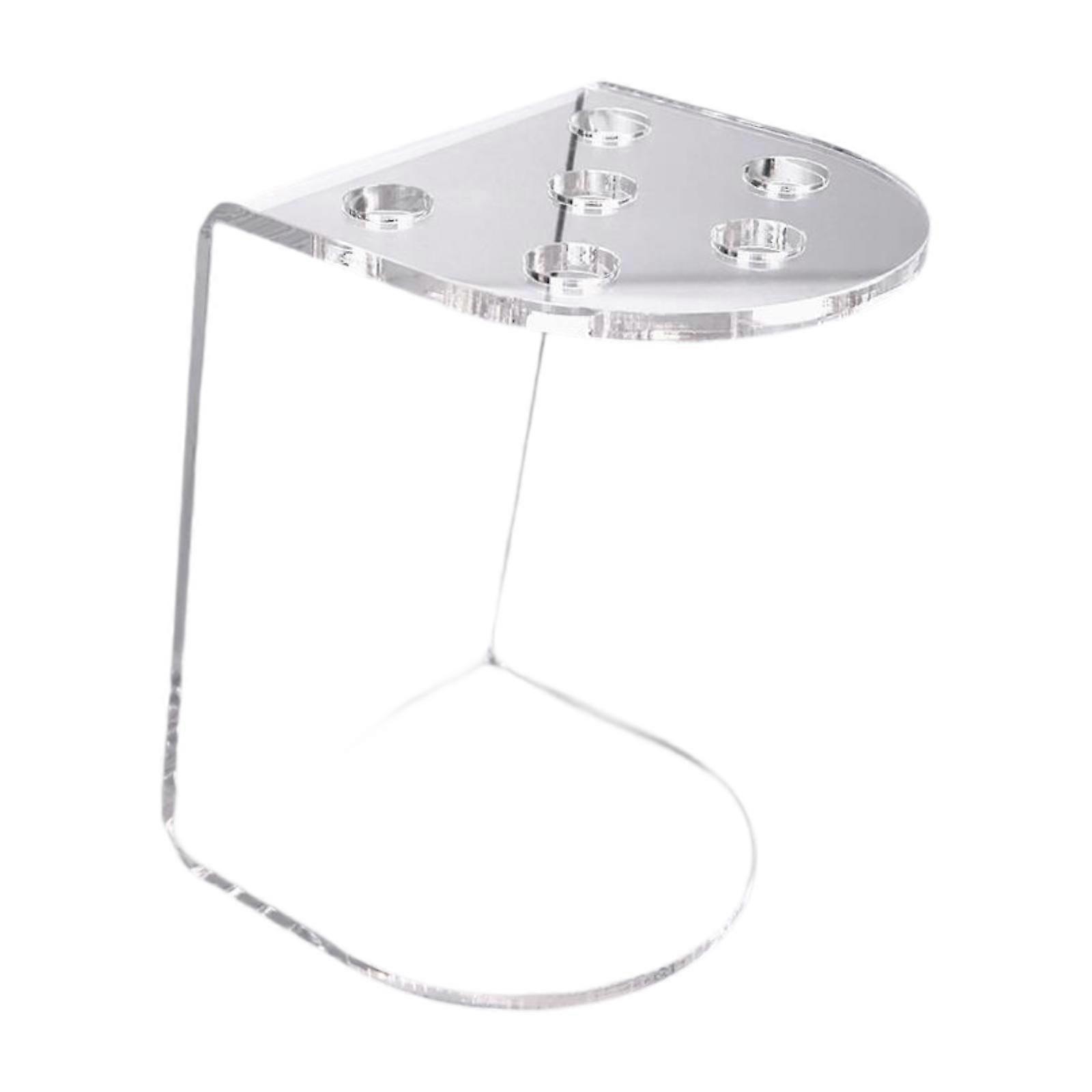 מתלה מספריים לשיער אקרילי 6 חורים מחזיק גזירה לסלון למספרה ביתית