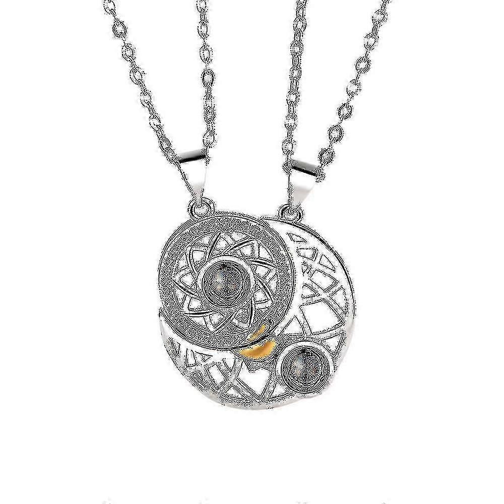 Moon Star Pár Náhrdelník Pár Náhrdelník Přívěsek Projekce Náhrdelník