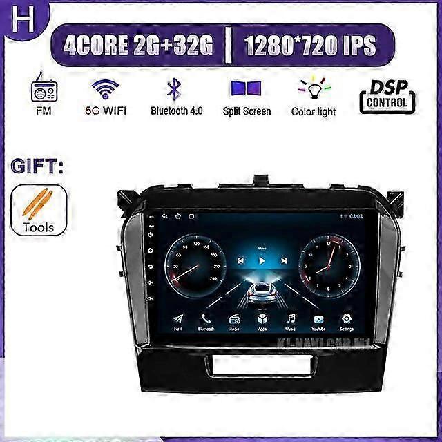 Car Radio Multimedia Video Android 13 For Suzuki Vitara 2017 2018 2019 2020 Player Navigation GPS 4G WIFI Intelligent System