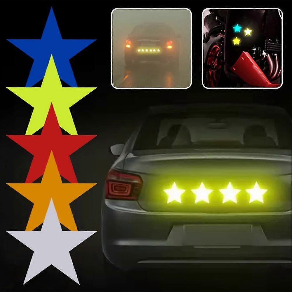 تحذير سلامة ملصق عاكس سيارة دراجة نجمة خماسية في الهواء الطلق