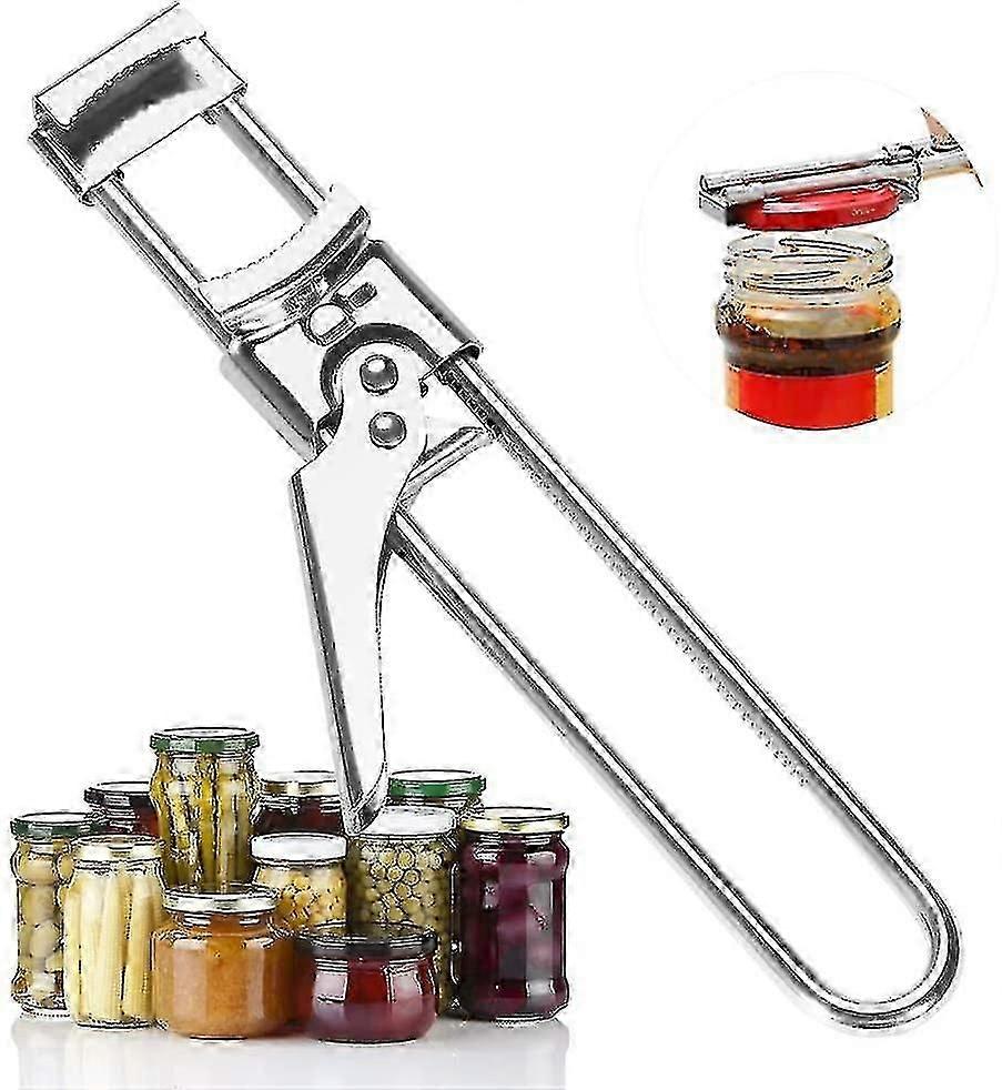 Stainless Steel Adjustable Jar Bottle Opener - Multifunctional Master Opener For Cans And Jars