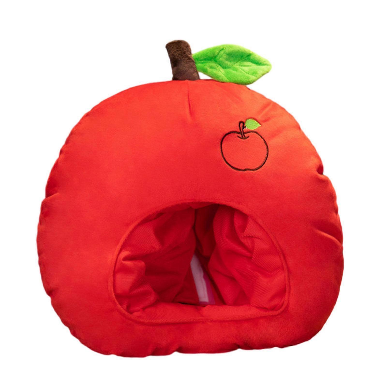 Breathable Plush Apple Hat Cap for Holiday Masquerade Ball Stage Performance