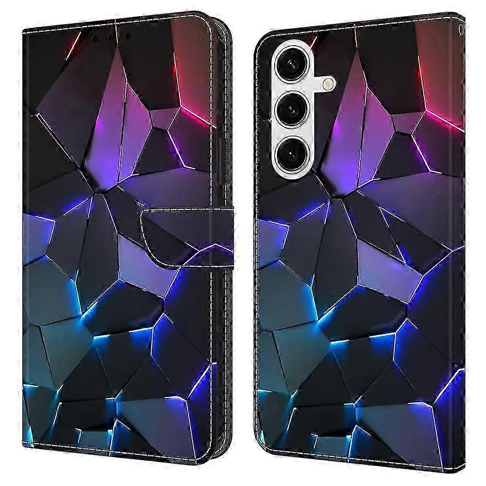For Samsung Galaxy S25 Case Pattern Printed Protective Cover Tpu Pu Leather Flip Phone Case - Tree