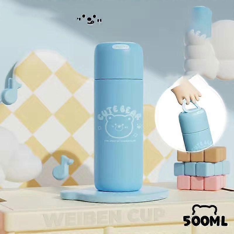 17oz/500ml 304 Stainless Steel Vacuum Insulated Double Wall,Reusable Water Bottle-Blue