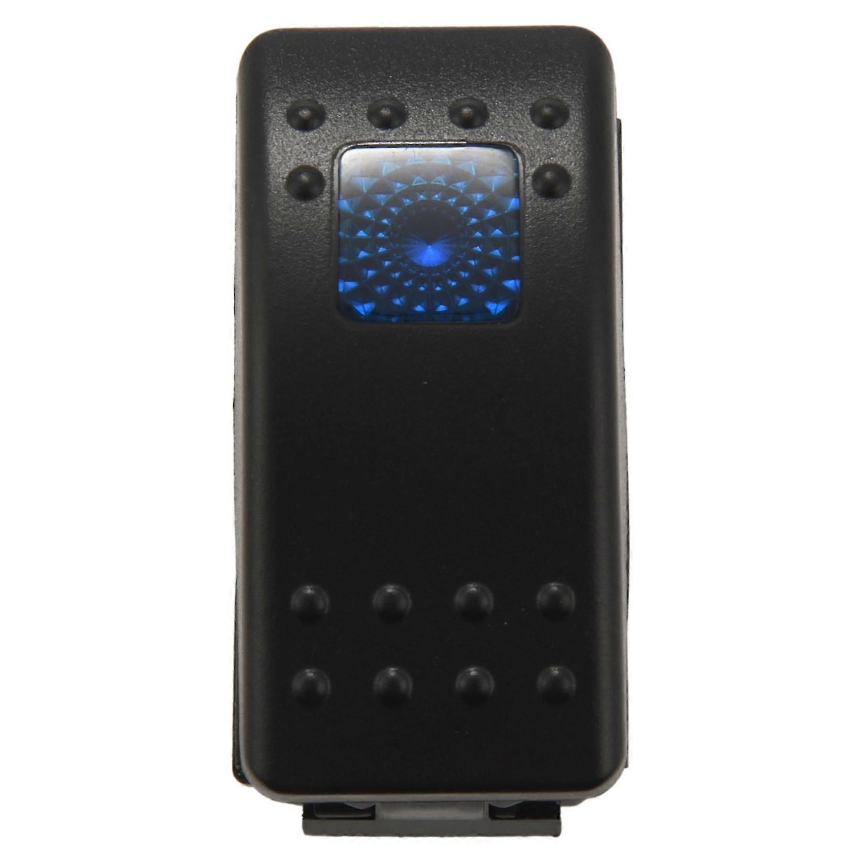 12v 20 Amp Waterproof Blue LED On/off Boat Marine SPST 3P Rocker Switch with Light js