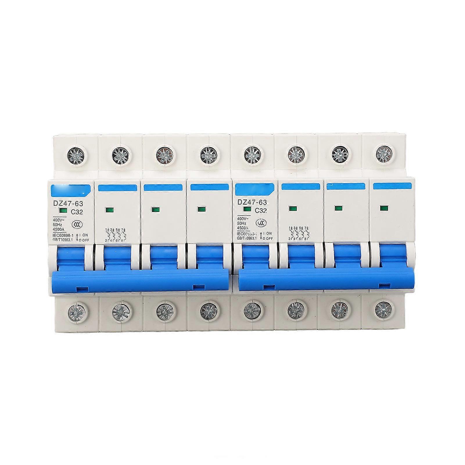 Interlock Circuit Breaker 4P 32A 400V Dual Power Air Switch Transfer Swtich 4500A Breaking Capacity