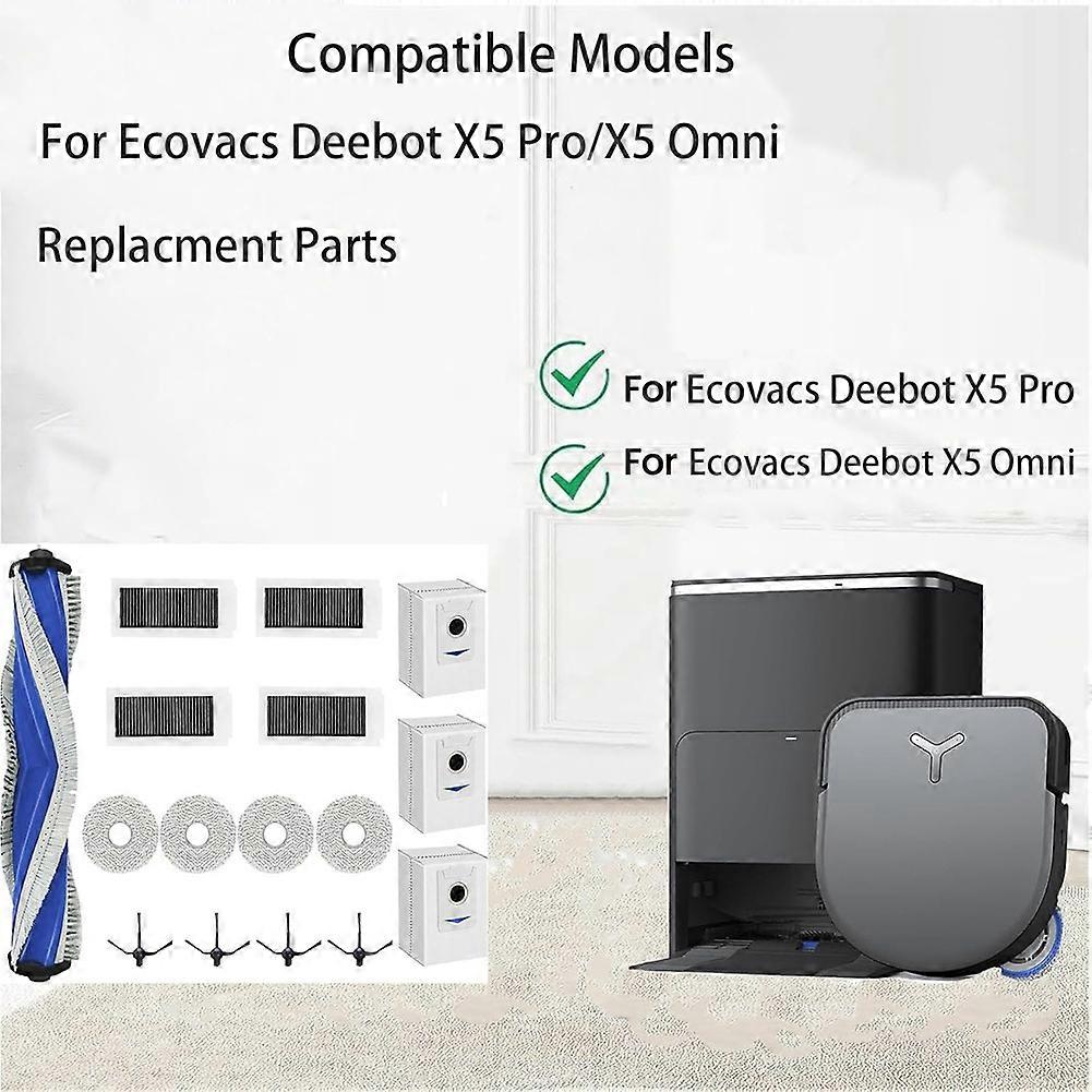 16PCS Replacement Parts for ECOVACS DEEBOT X5 PRO / X5 Pro OMNI