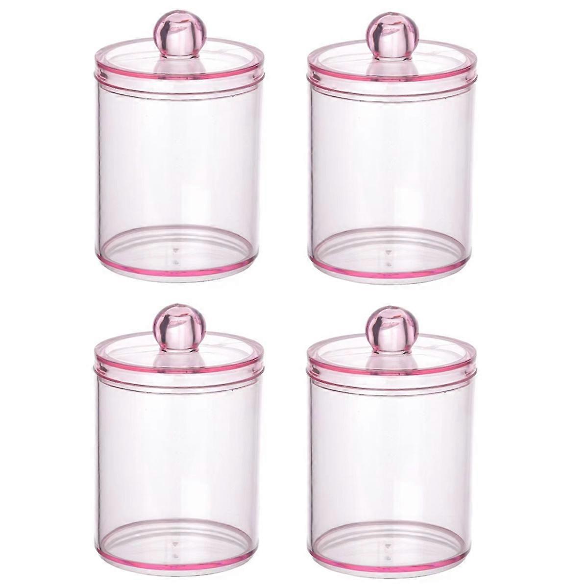 Cotton Ball Holder Dispensers Jars Bathroom Jars with Lids Set B