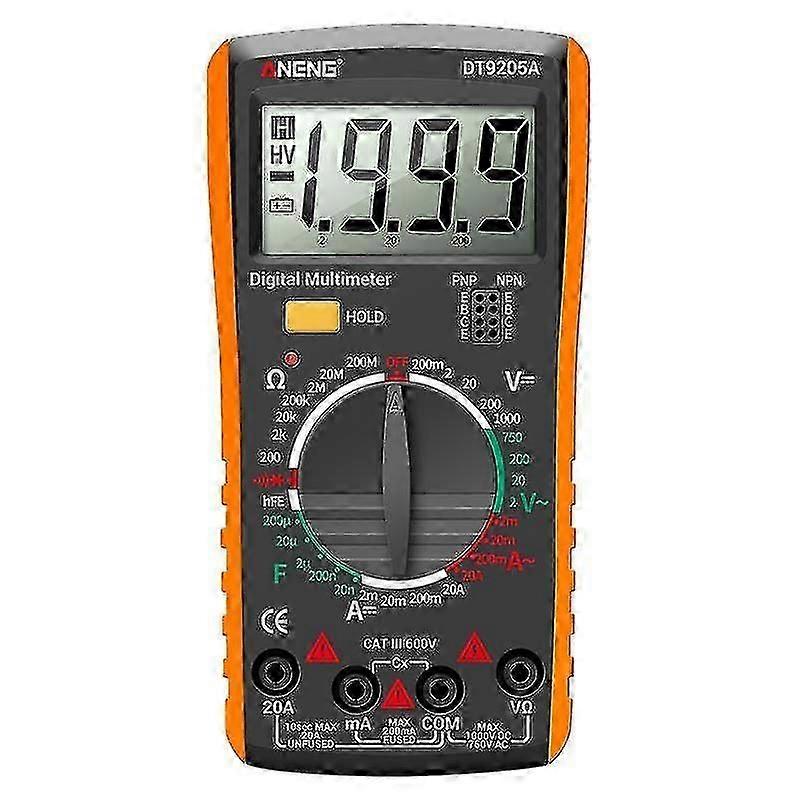 Professional Dt9205a Digital Multimeter 1999 Counts Auto Range Ac/dc Current Voltage Multimetro Tester