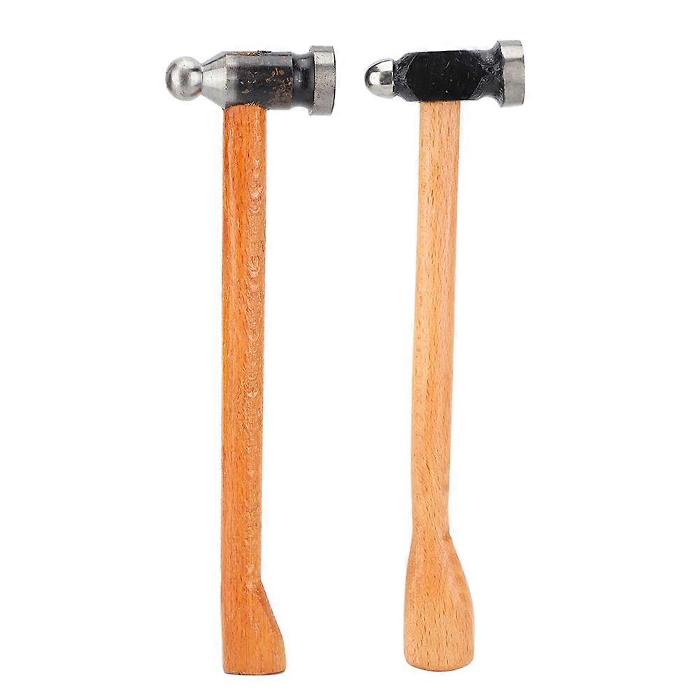 2Pcs Ball Pein Hammer Double Ended Hardware Making Repair Processing Home Tool