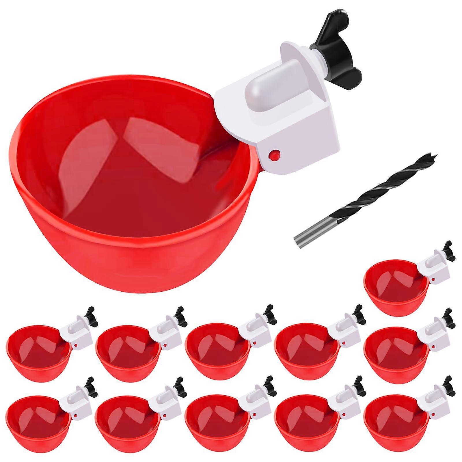 12 Packs Red Large Chicken Waterer Cups for Chicken Large Size