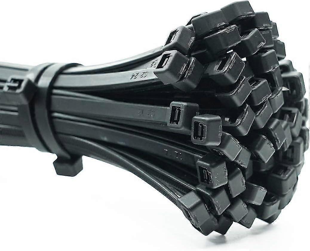 100 חתיכות של אזיקוני כבלים מקצועיים 100 x 2.8 מ"מ ידית אזיקון כבל צבע שחור, עמיד בטמפרטורה