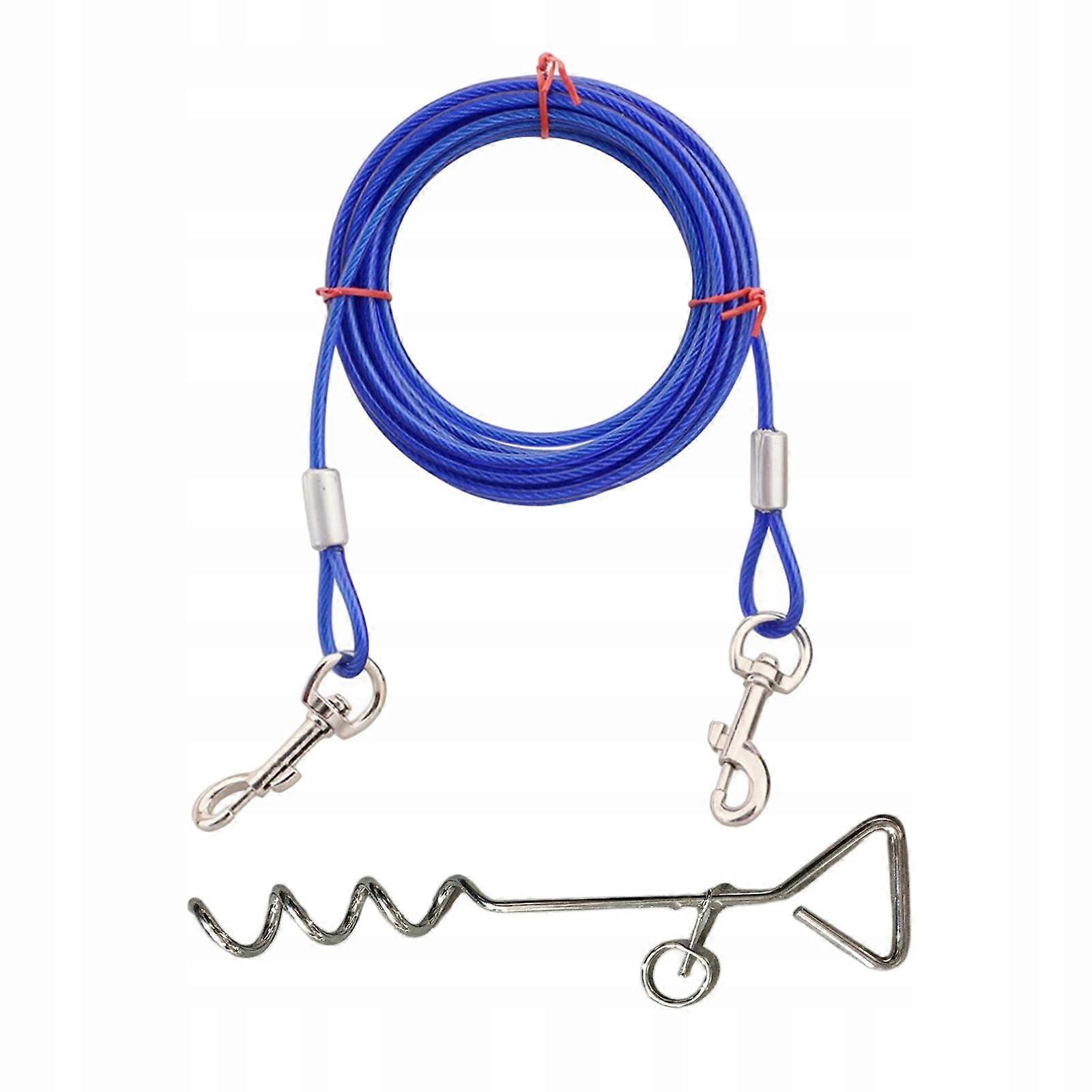 Dog Leash For Binding And Hooking Outside With Blue Cables