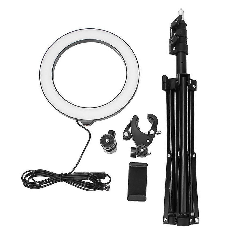 Anneau lumineux LED 20 cm à intensité variable pour photographie, selfie, vidéo, USB, avec support pour téléphone et trépied