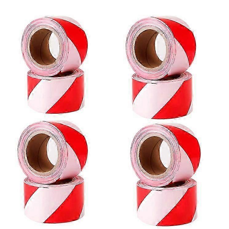 8 rolls of red and white warning tape