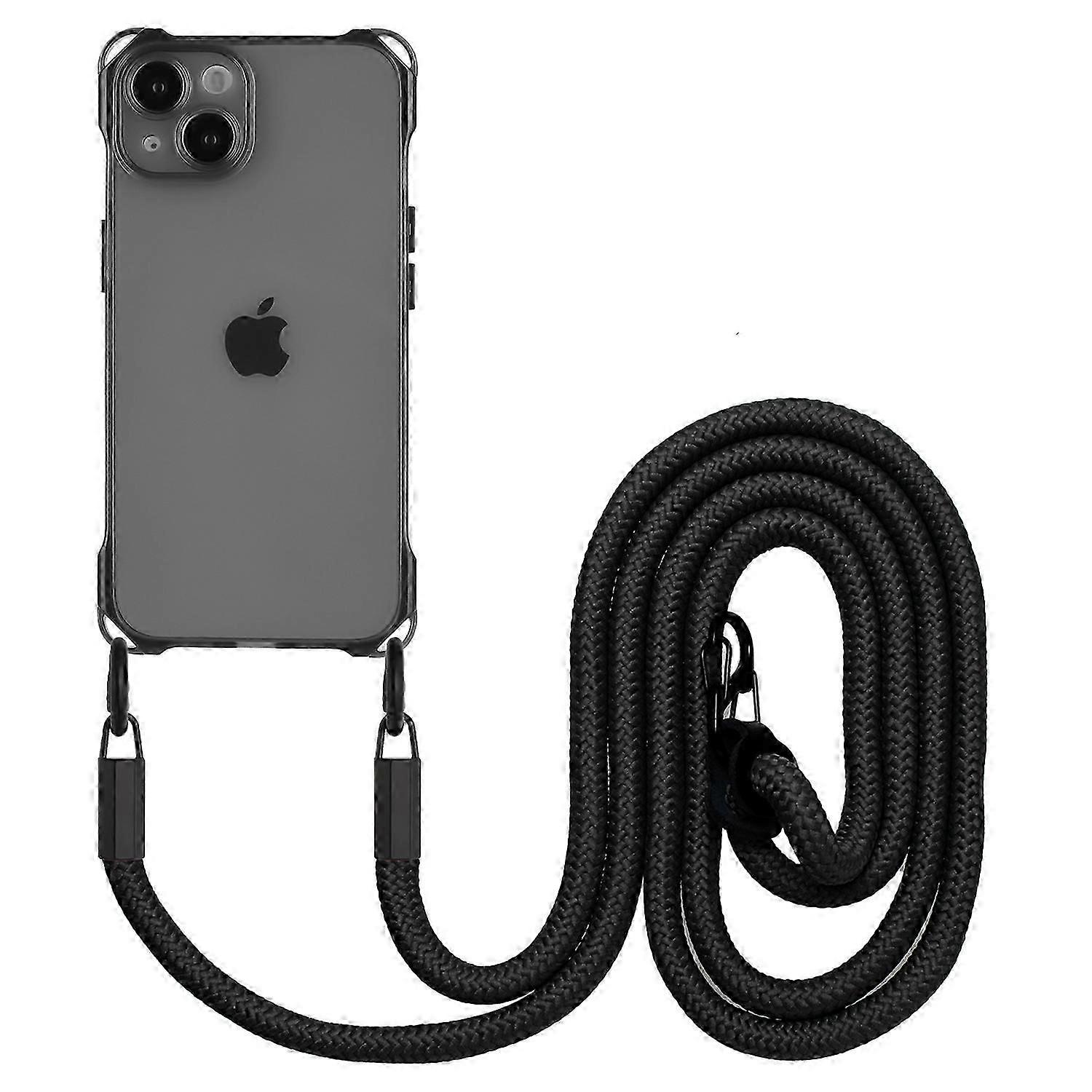 For iPhone 14 Plus Case Shockproof TPU Cell Phone Cover Shell with Hanging Rope